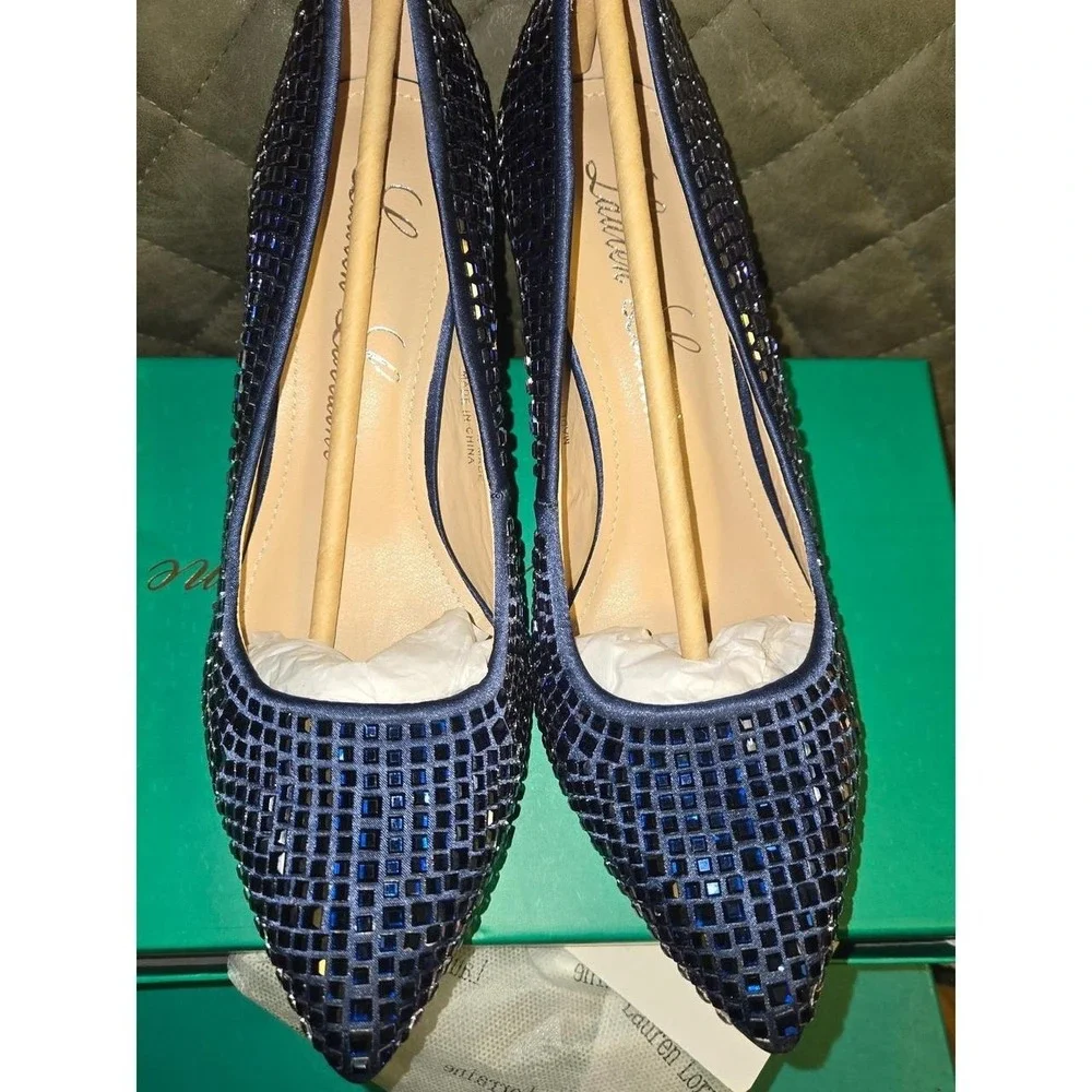 Lauren Lorraine Dazzle Pump Heel With All Over Rhinestone Sparkle M075. W7.5